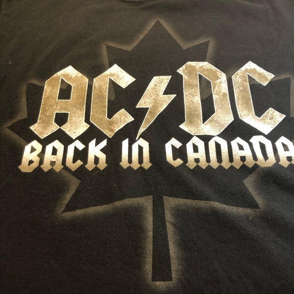 ACDC Back in Canada 2009 Concert T-Shirt Double sided Medium anvil tag - Picture 4 of 9